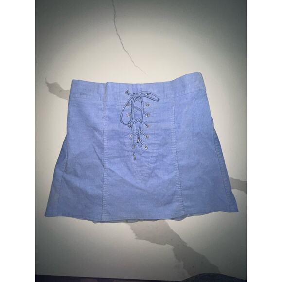 Freshman Brand Women's Skirt Lt Blue Corduroy Size M EUC - Picture 2 of 6